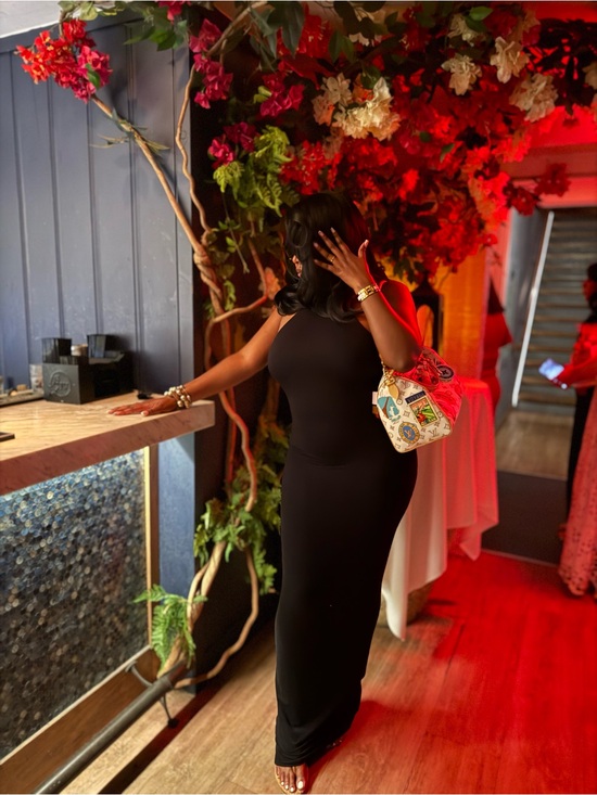 Other - Black Sleeveless Maxi Dress with Halter Neck - Brand: